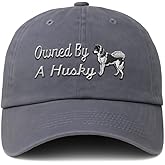 Soft Baseball Cap Embroidered Hat Owned by A Siberian Husky Dog Vintage Hats Washed Baseball Caps Cotton