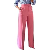 Famnbro Womens Dress Pants Slacks High Waisted Wide Leg Yoga Business Work Pants Trousers