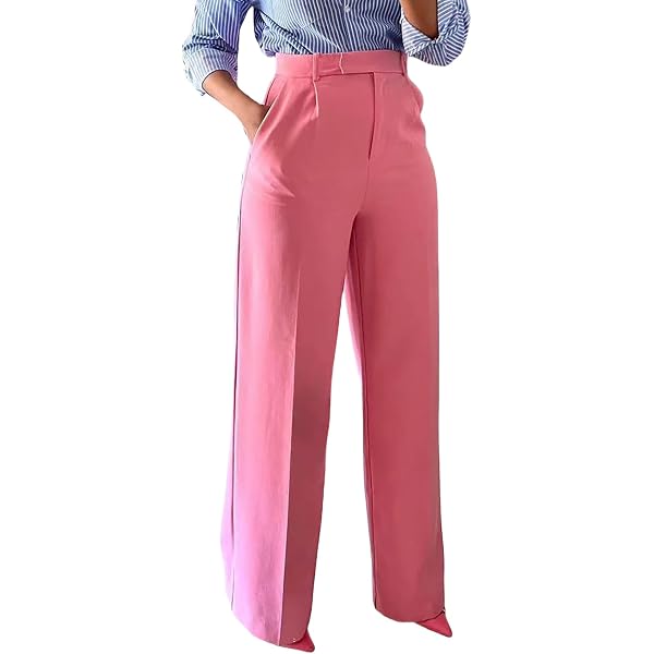 Produktbild von Wo-fusoul Women Bootcut Dress Pants Business Casual Work Pants With Pockets Pull On Regular Slacks For Office Gray 2xl