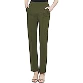 Urban CoCo Women's Yoga Dress Pants Stretchy Casual Slacks Straight Leg Work Pants with Pockets