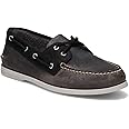 Sperry Men's Authentic Original 2-Eye Boat Shoe, DK GREY/BLACK, 9.5