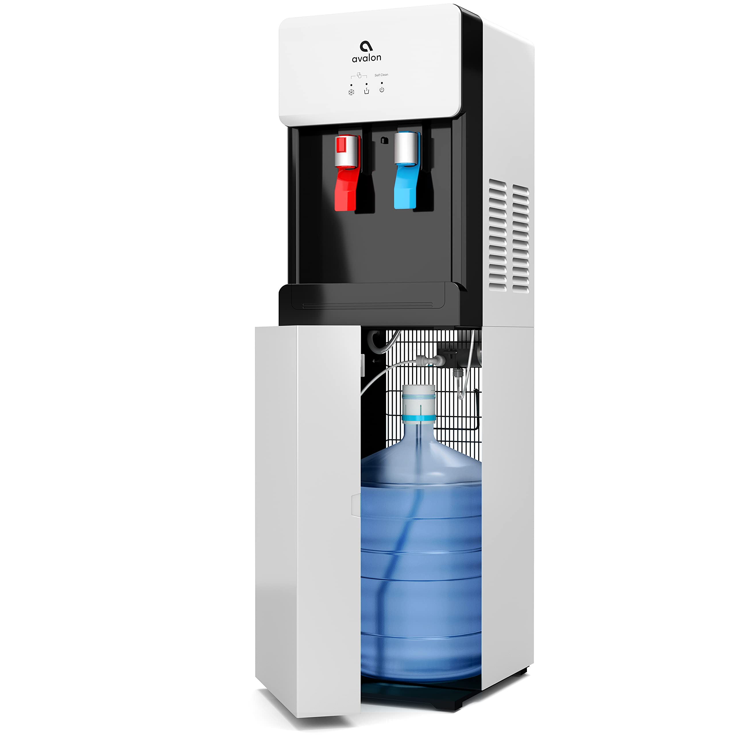Avalon A6SC-WHT Self Cleaning Touchless Bottom Loading Water Cooler Dispenser, Hot & Cold, Child Lock, UL, White