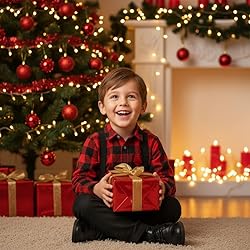 OCHENTA Toddler Flannel Shirt Boys Long Sleeve