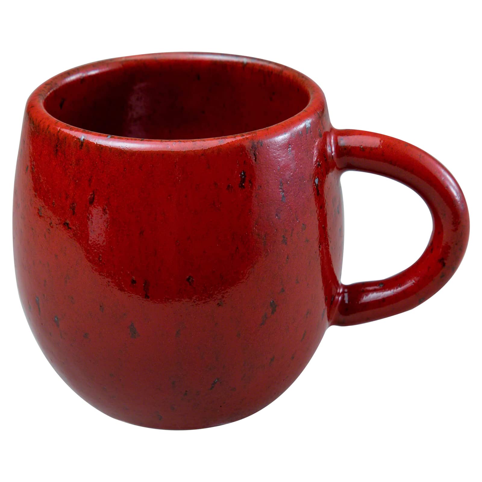 Asayu Japan Ceramic Coffee Mug With Handle Hand-Painted in Chrome Red,Ideal for Slow Brewing Hot or Cold Coffee and Tea - Accessory Ceramic Cup Made In Japan