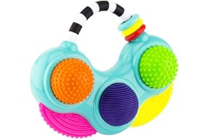 Sassy Do-Re-Mi Textured Tunes - Textured Developmental Sensory Toy - Stimulates Vision and Auditory Awareness - For Ages Newb