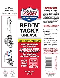 Lucas Oil 10005 Red 'N' Tacky Grease - 14 Ounce
