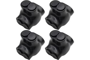 AIRTAK 4-14 AWG Insulated 2 Port Inline Splice Connector Black Wire Connectors,Allen Hex 5/32" Insulated Cable Connectors Pre-Loaded Oxide Inhibitors,UL Listed(4pcs)