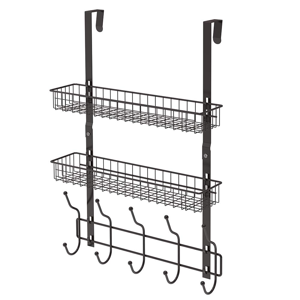 Best Over Door Coat Rack Shelf Basket