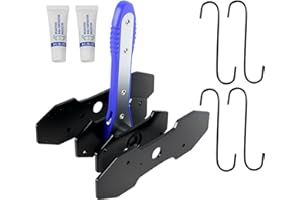 hongdounangguo Brake Caliper Compression Tool Kit with 4 Hooks & Steel Plates - 360° Swing Ratchet for Single/Twin/Quad Piston Calipers Heavy-Duty Brake Pad Spreader Car Repair Tool