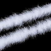 WENCELYL 2m 20g Turkey Feather Boa Natural Marabou Plume Trim Fluffy Soft Dyed for Wedding Decor Scarf DIY Crafts Skirt Party (White)