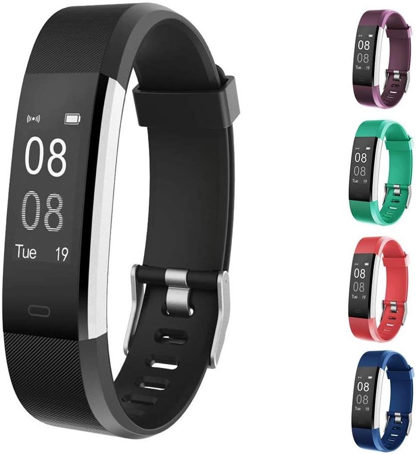 JKJN LETSGO IP67 Waterproof Fitness Tracker, Pedometer Watch with Slim Touch Screen, Wearable Activity Tracker as Step Counter, Sleep Monitor, Blood Pressure Sports Watch for Kids Women Men