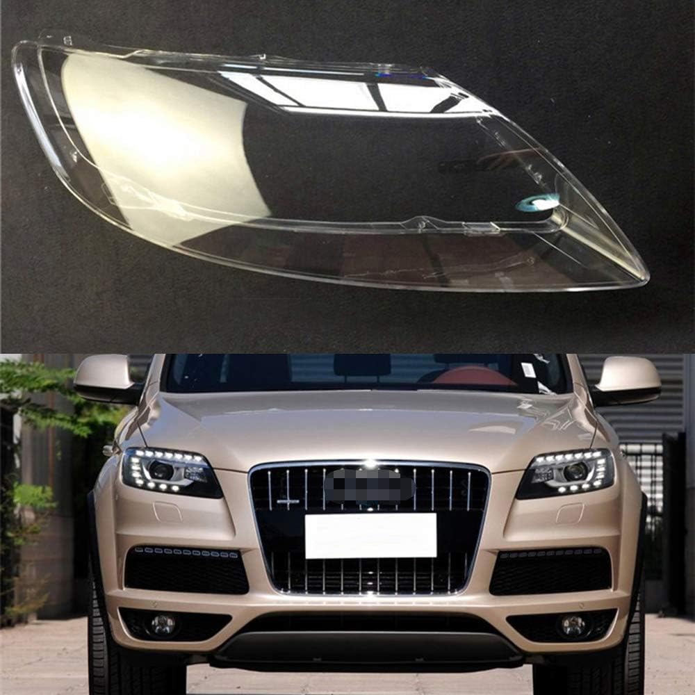 KWWBLX For Audi Q7 2006 2007 2008 2009 2010 2011 2012 2013 2014 2015, Car Headlight Headlamp Clear Lens Auto Shell Cover