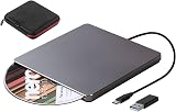 GRTLPOK External CD DVD Drive USB 3.0 Type C Portable Burner Writer Reader Mac view 9
