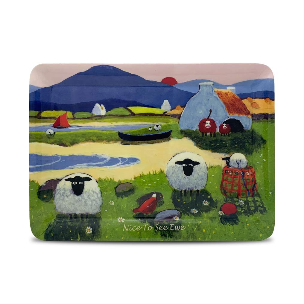 Nice to See Ewe Melamine Tray by Thomas Joseph - Sheep Gift