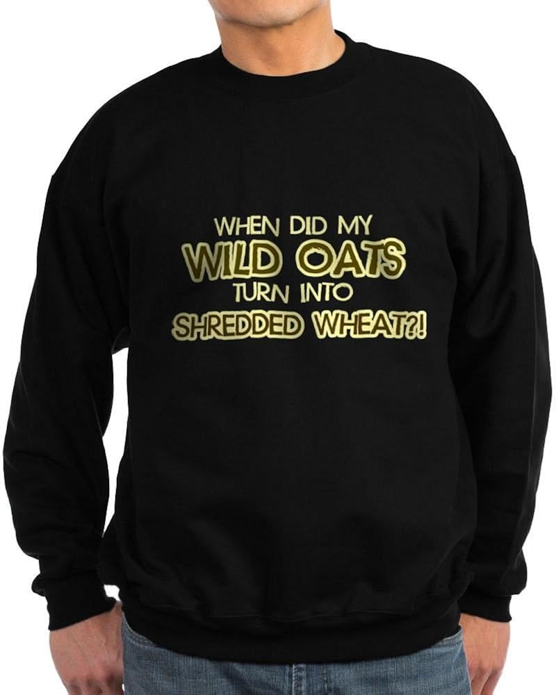 Amazon.com: CafePress Wild Oats Shredded Wheat Classic Crew Neck Sweatshirt Black: Clothing