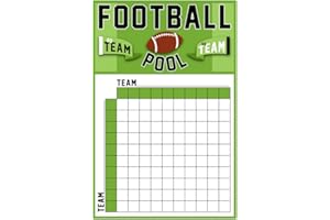 POSTER FOUNDRY Football Squares Board 100 Party Decorations 2024 2025 Pool Board Blocks Supplies Super Large Boxes Betting Game Bowl Score Themed Decor Wall Poster Cool Wall Art Print Poster 12x18