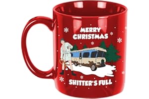 Arsemica National Lampoons Christmas Vacation Merchandise Gifts, Funny Christmas Coffee Mug, 11oz Christmas Vacation Drinking Cup Holiday Party Decor, Novelty White Elephant Gifts Stocking Stuffer