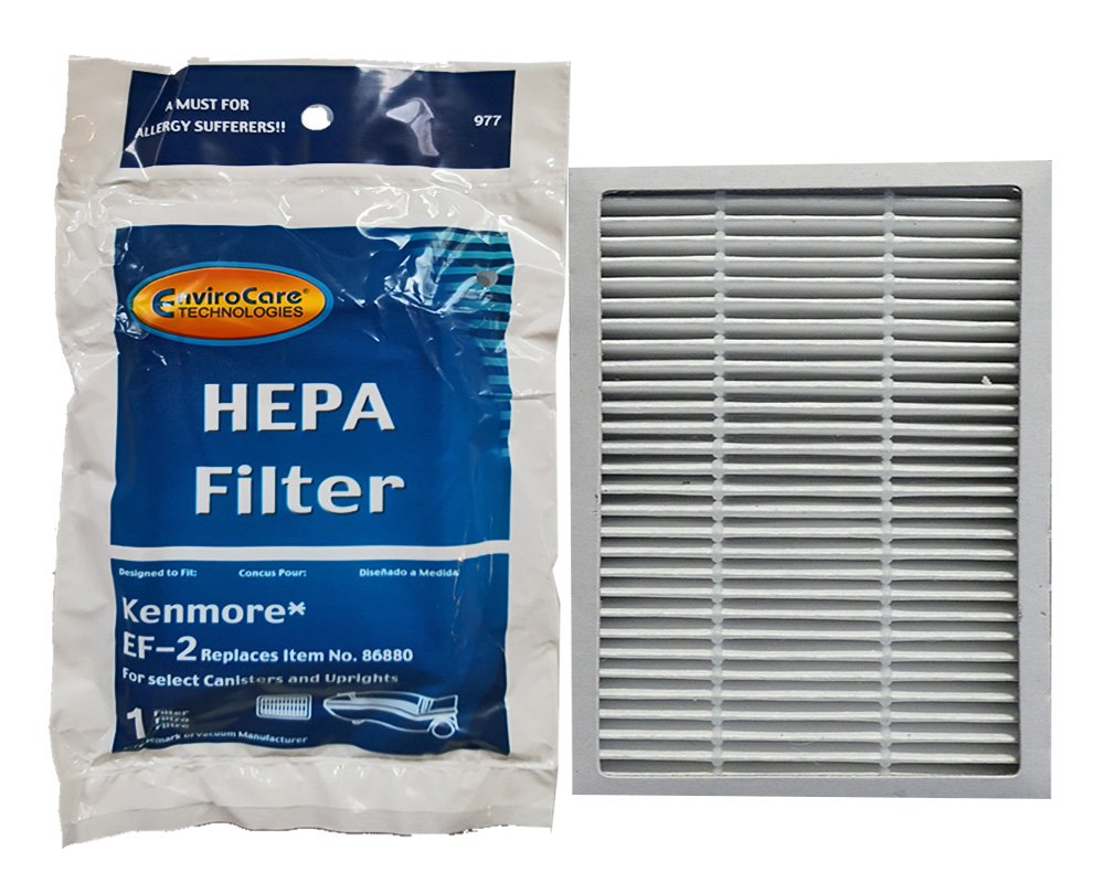 2 Kenmore Progressive EF 2 Pleated HEPA Filters for 86880 Sears Vacuum