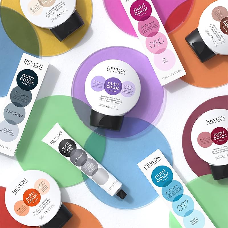 Nutri Color Filters, Mascarilla de Coloración Temporal para el Pelo, Brillo Intenso, Tinte Pelo Mujer Tono 500 Rojo Púrpura, 240 ml