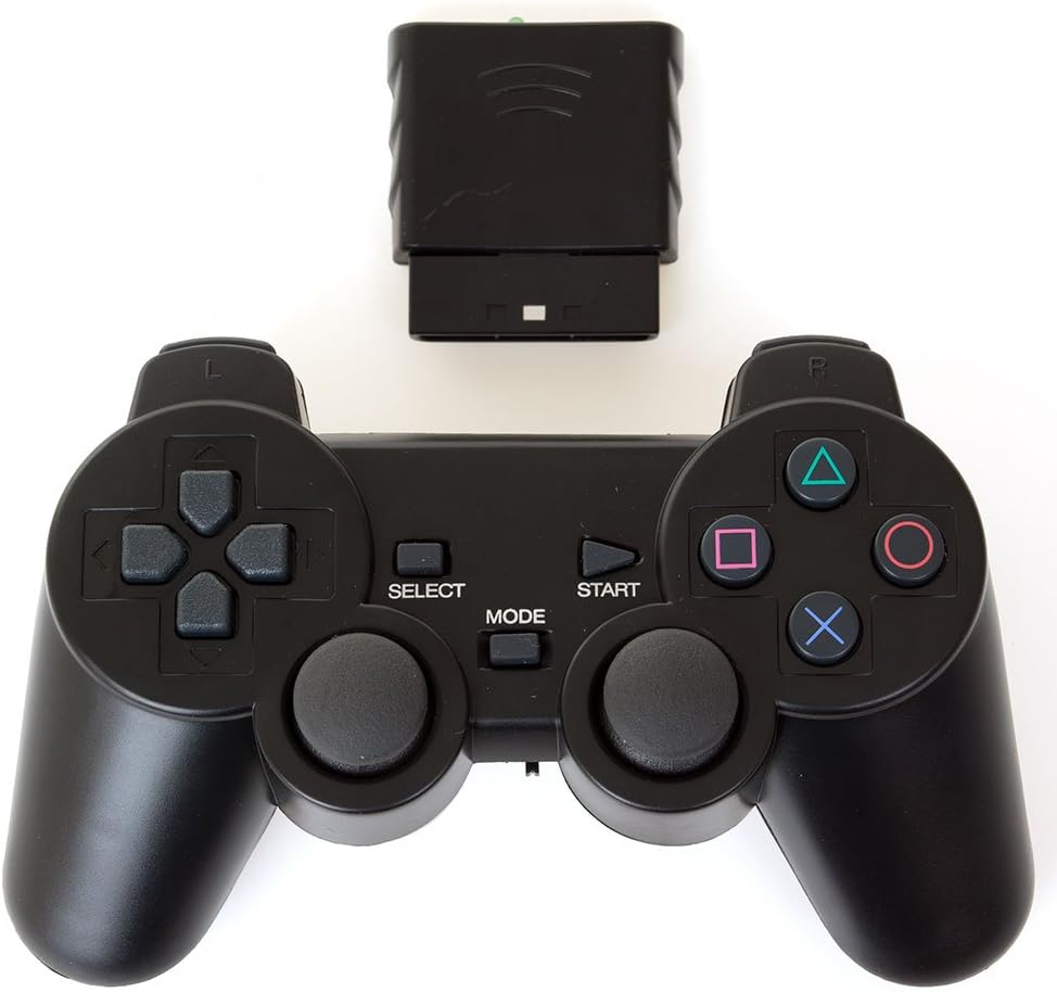 komekuma 2.4g Wireless Game Pad Joysticks Gaming Controller Joypad Gamepad Console for Sony Playstation 2 Dual Shock Dual Includes
