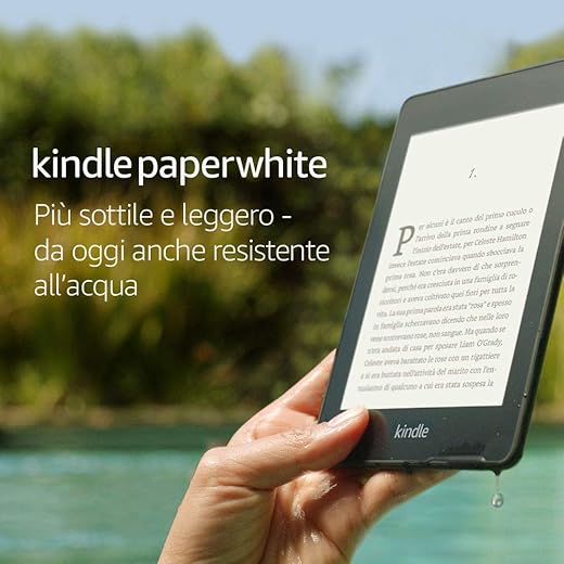 Kindle Paperwhite, resistente all’acqua, schermo ad alta risoluzione da 6", 8 GB - Senza pubblicità