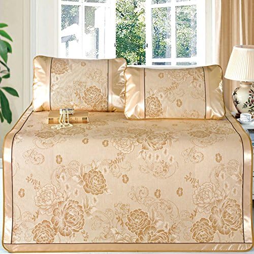 Summer Ice Silk Mat/Foldable Dormitory Mat(1 Mat+2 Pillowcase)-U Queen1