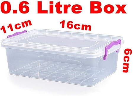0,6 litro caja de plástico para alimentos envase x1: Amazon.es: Hogar