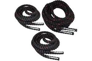 SGT KNOTS - Twisted Battle Rope - Workout Rope Heavy - Weighted Exercise Rope - Strength Training Rope - Fitness Rope for Cro