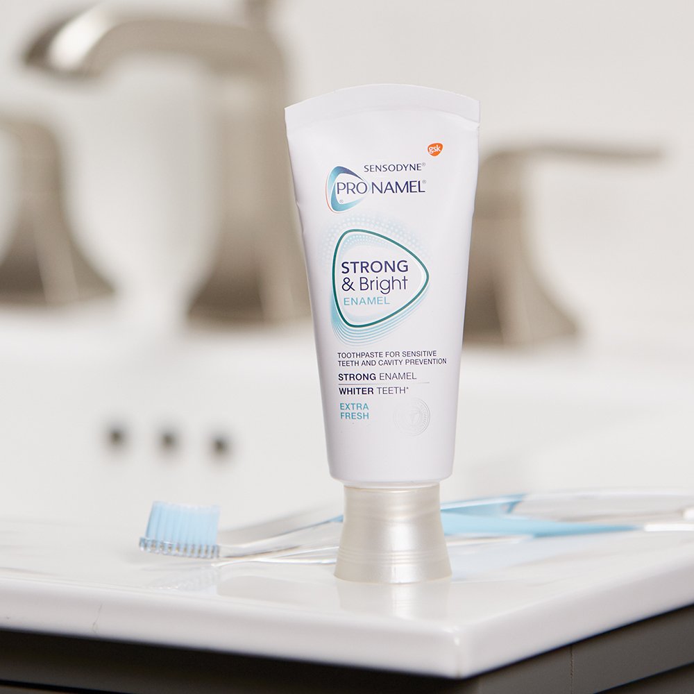 Sensodyne Pronamel Strong and Bright Enamel Toothpaste for Sensitive Teeth, to Reharden and Strengthen Enamel, Extra Fresh - 3 Ounces : Beauty