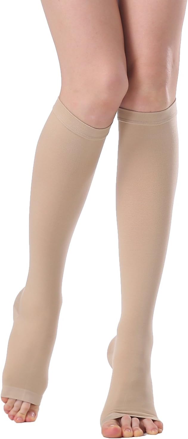 KOOCHY Knee-Hi Compression Socks - Graduated Compression Stockings - Compression Support Hose for Men Women