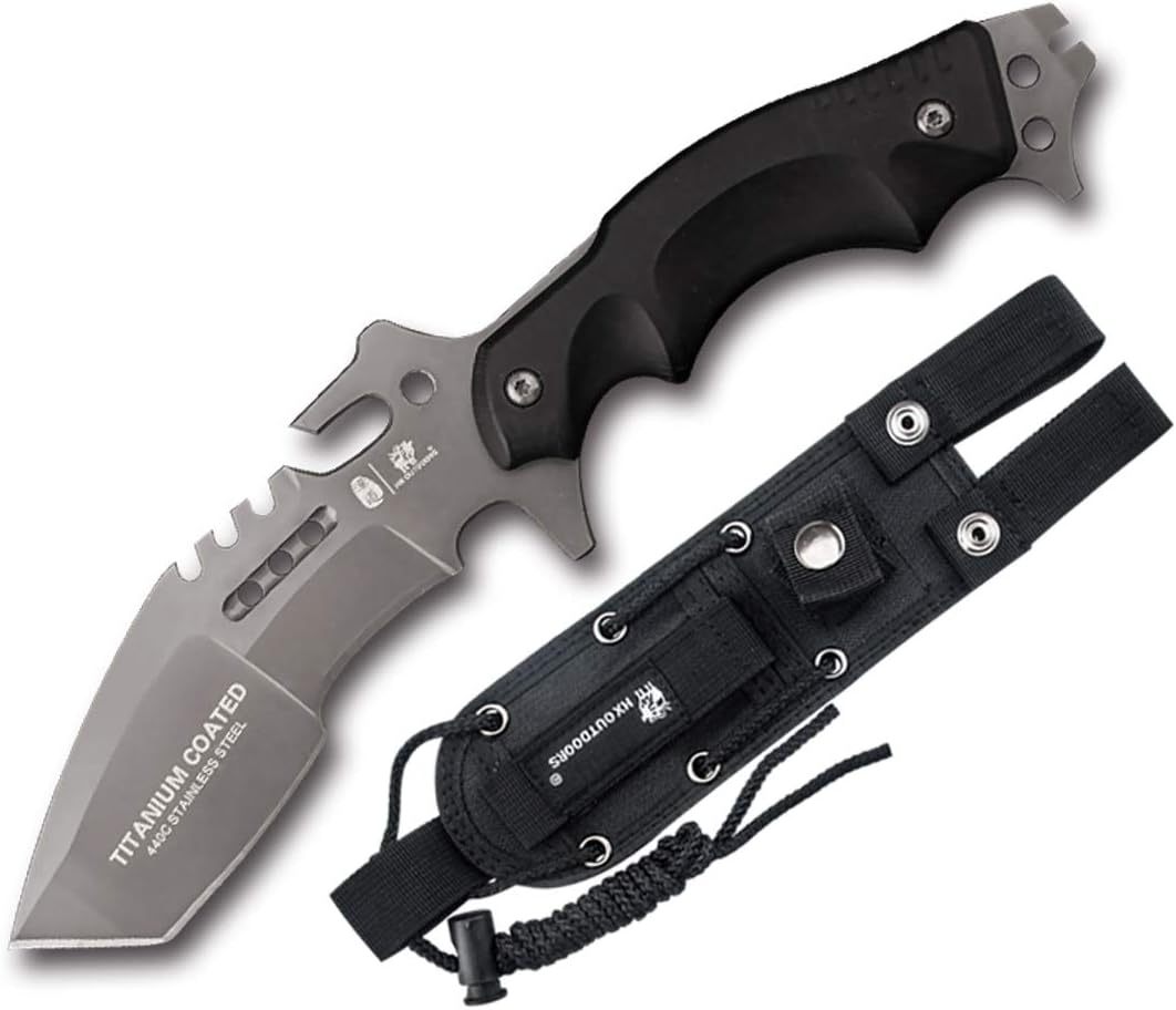 HX OUTDOORS Predator Tactics Special war Knives Wild Survival Knife Defensive Portable Knives Outdoor Knife Straight Knife (D-174)