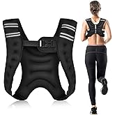 Kvittra Weighted Vest, 6.5lb/3KG Weight Vest with Reflective Stripe, Body Weight Vests Adjustable for Men, Women Workout, Str