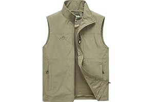Hixiaohe Men's Causal Lightweight Outdoor Vest Fishing Travel Photo Safari Vest