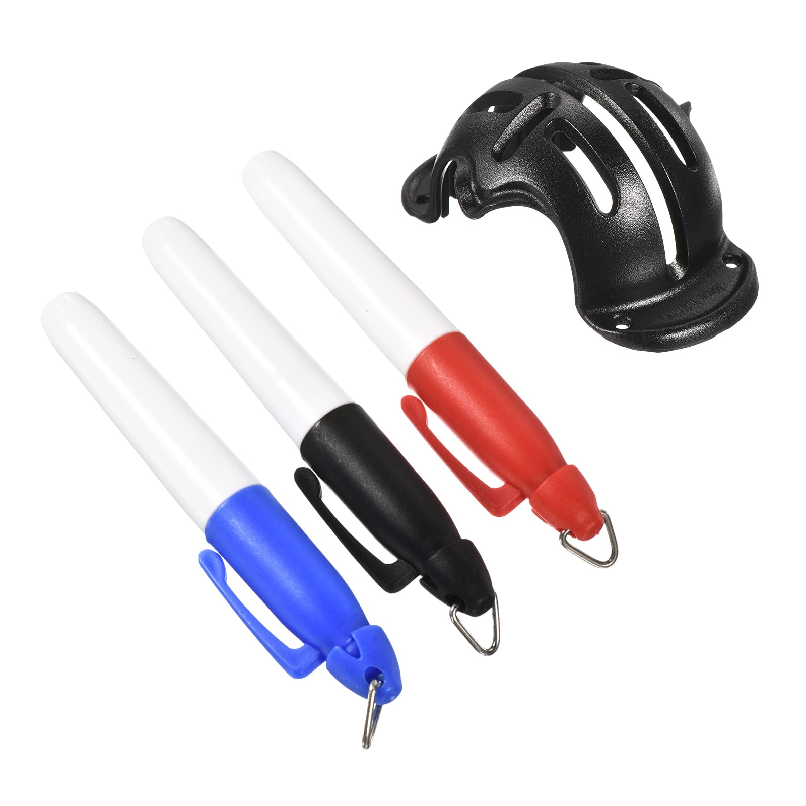 PATIKIL Golf Ball Liner Kit, Line Marking Drawing Stencils Marker Alignment Tool with 3 Color Pens for Golf Sports, Black