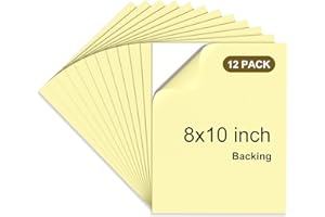 Upgraded (12 Pack) Acid Free Self Stick Mounting Board 8 X 10 inch for Cross Stitch, Photo Frame Backing and Crafts