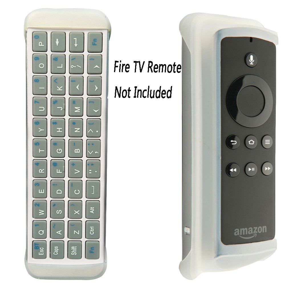 2017 New Version and Upgraded Mini Wireless Bluetooth Portable and Remote External Keyboard with QWERTY for Bluetooth Devices Tablet, PC, Fire TV Stick Remote（Incluing Two Silicon Sleeves）