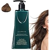 Mild Formula Long Lasting Hair Dye Set, Plant Extracts Hair Color for Gray Coverage, Herbal Hairs Dyes, Nourishing, Natural, Long-Lasting Shampoo 210ML (Chestnut Brown)