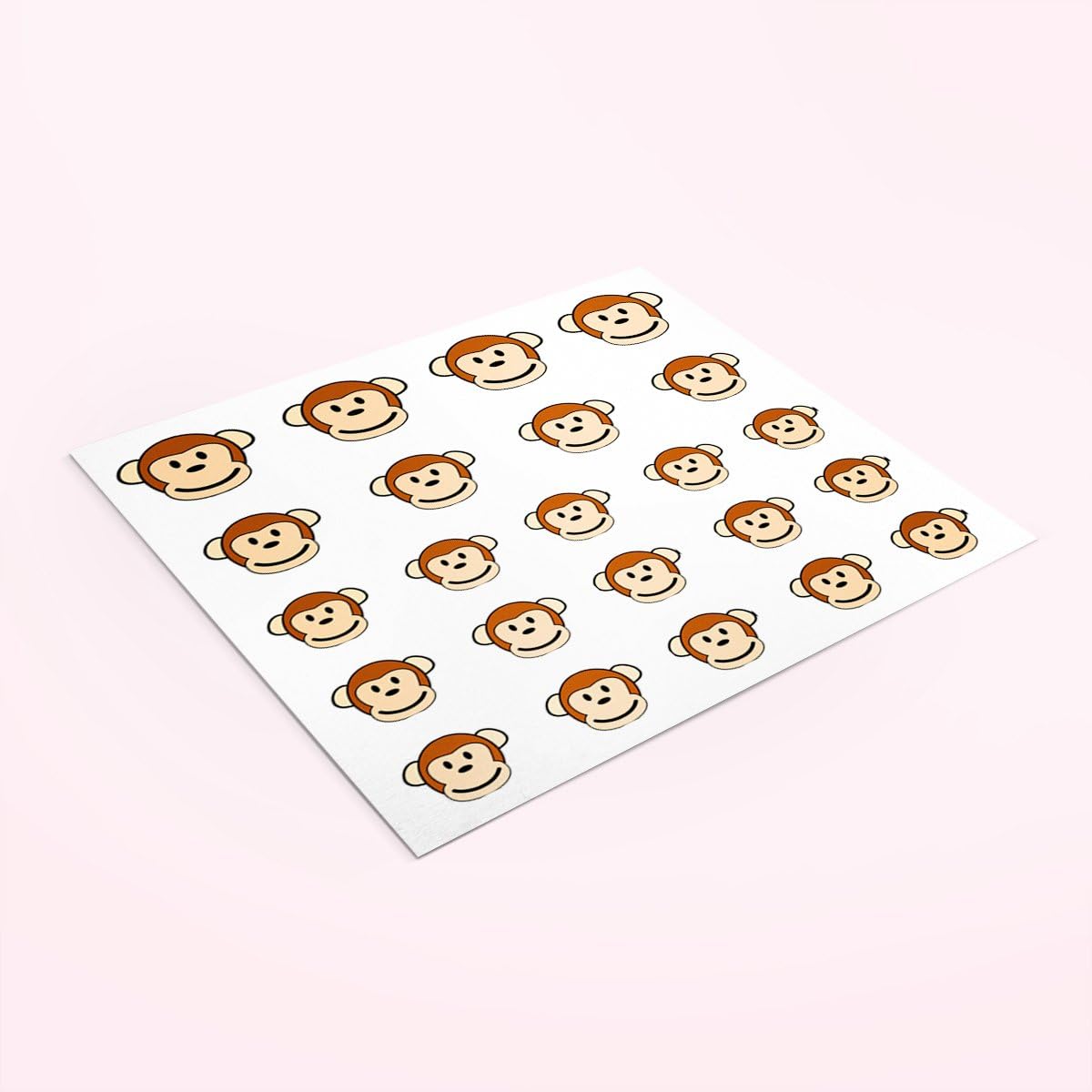 Colour Monkey Face - Nail Decals by YRNails
