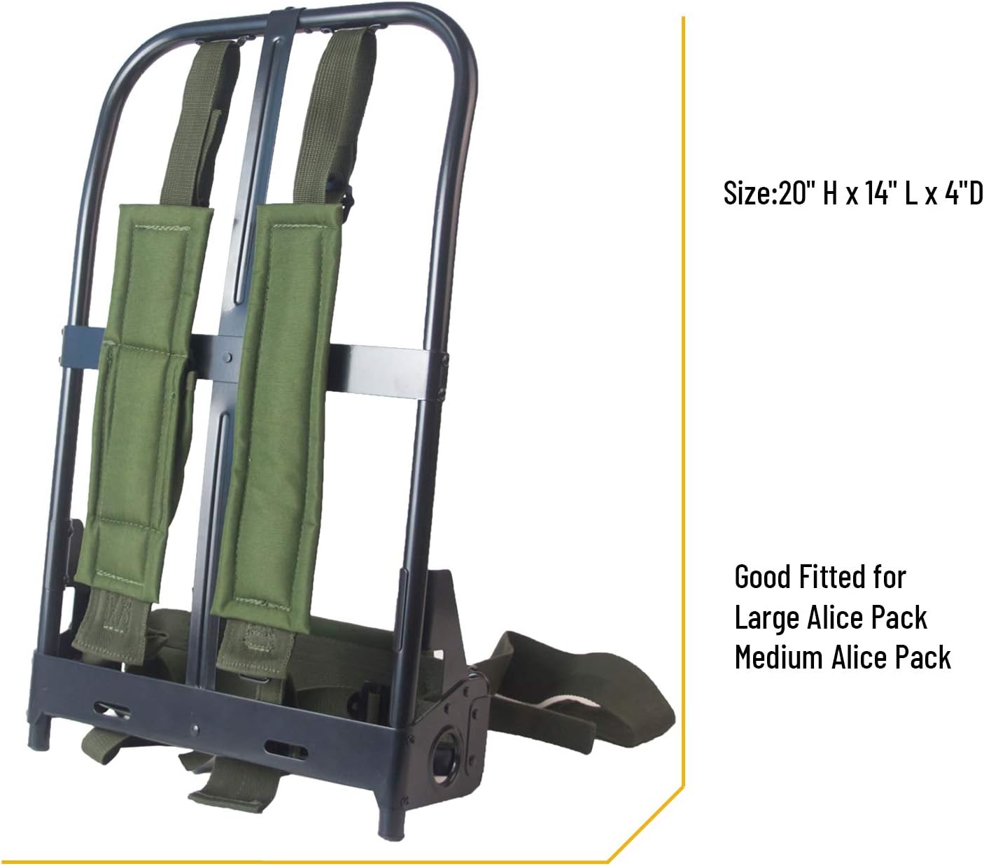alice pack frame sizes
