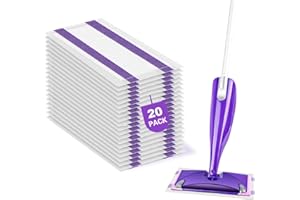 SVPSNUMSI 20 Count Disposable Mop Pads Refills for Swiffer Wet Jet Spray Mops, Wet Jet Mopping Pads for All Purpose Multi Surface Hardwood Floor Cleaning, 4 Layers Thickened and Super Absorbent.