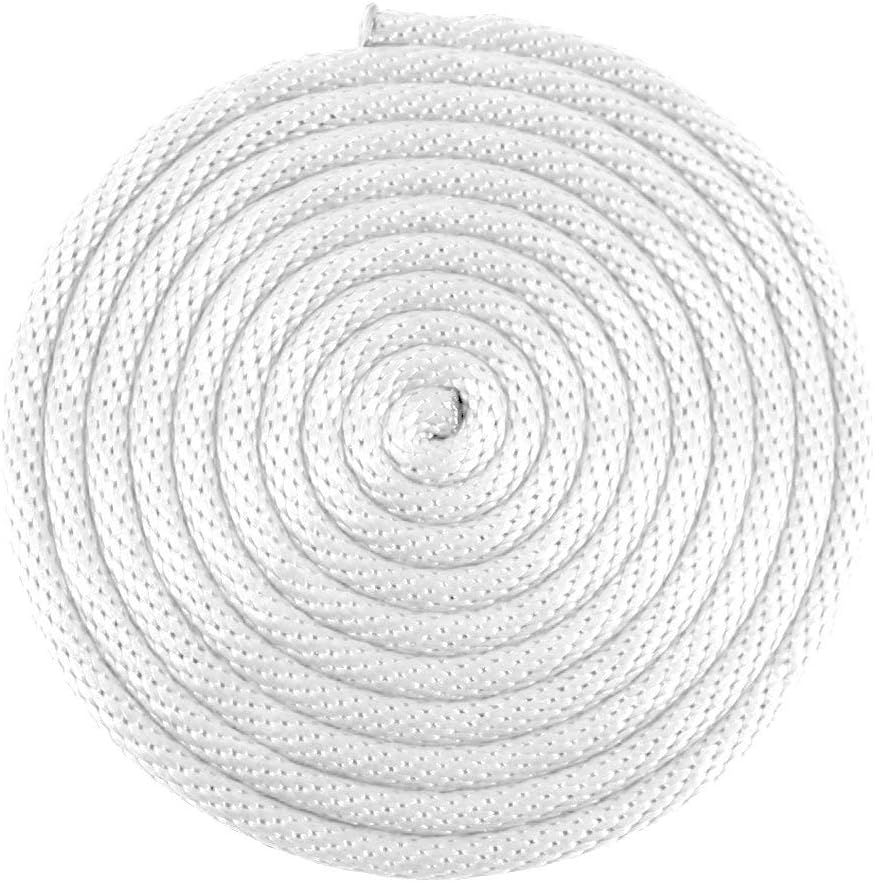 SGT KNOTS Solid Braid Nylon Utility Rope - Multipurpose Smooth Nylon Braided Utility Cord Line - for Anchors, Crafts, Towing 3/8" x 50ft (White)