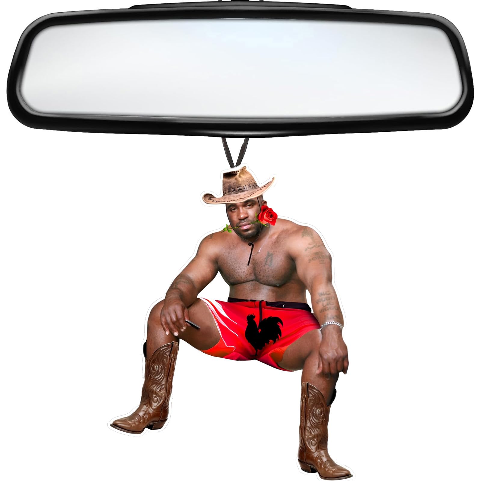 Valentine's Day Funny Gifts,Open Me Pleasantly Surprised Gag Gifts,Car Air Freshener Gag Gifts for Wife Husband Girlfriend Women Men Mom Dad Friend Gift (Cowboy, New Car)