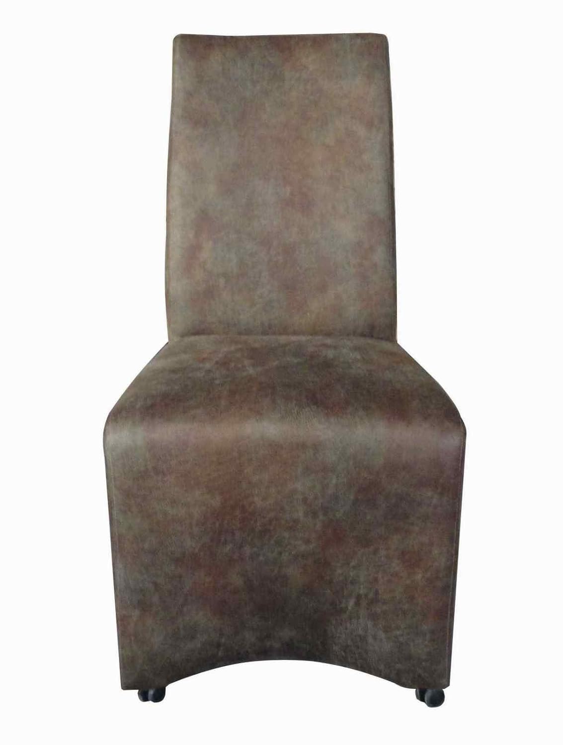 Esszimmerstuhl Hochlehner Wohnzimmerstuhl Rollen Kunstleder In