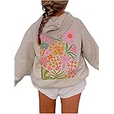 Floerns Cute Hoodies for Girls Graphic Fleece Long Sleeve Hooded Sweatshirts Kids Clothes Tops