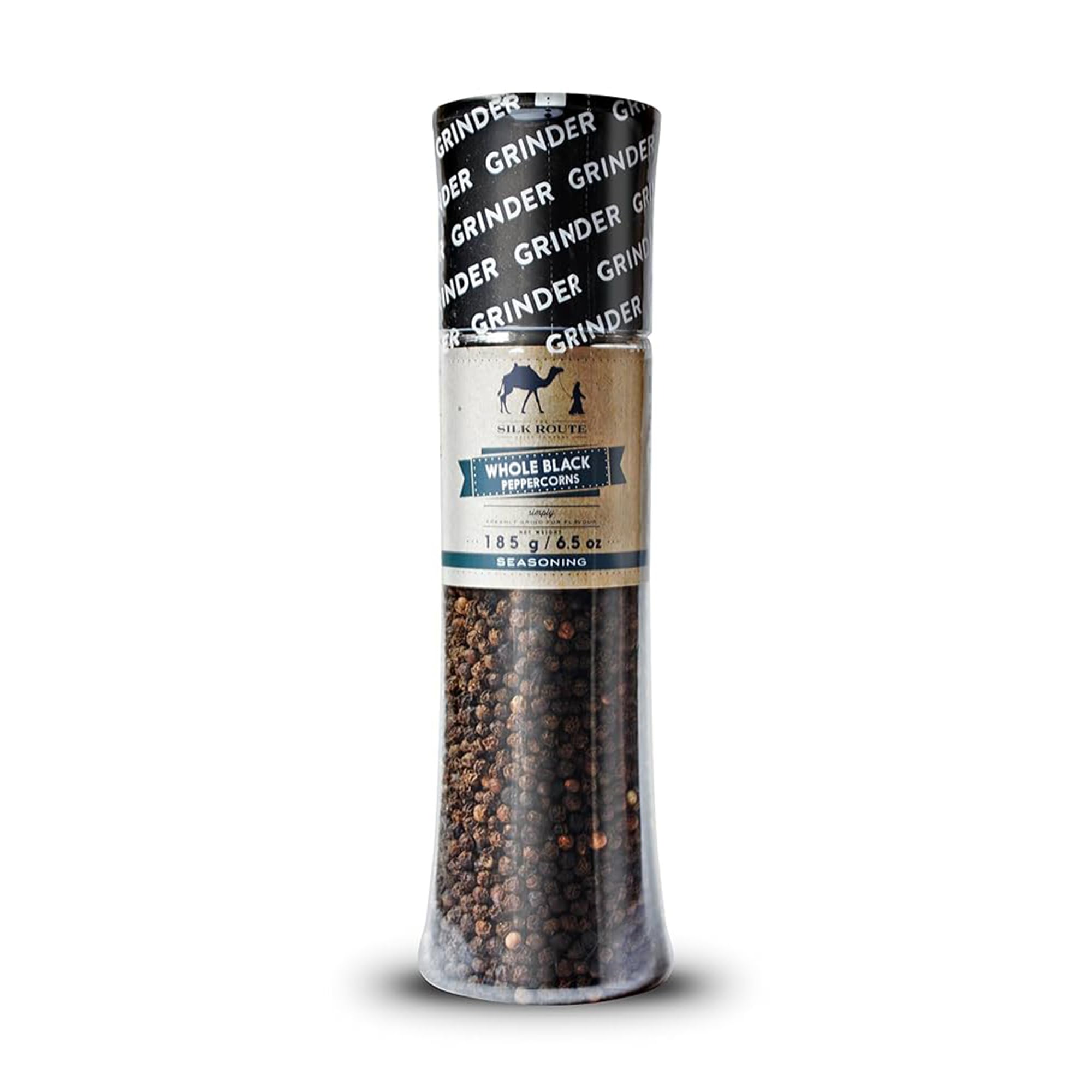 Silk Route Spice Company Giant Whole Black Pepper Grinder 185g - 6.04oz — image 1