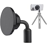 Rigdance Magnetic Phone Tripod Mount Adapter for Magsafe with 1/4"-20 Hole [Metal Foot], Compatible with iPhone 16 15 14 13 12 All Phones
