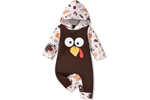 Aalizzwell Baby Halloween Outfit First Halloween Hooded Romper One-Piece Jumpsuit for Toddler Boys Girls