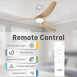 TAVZAKE Ceiling Fans with Lights, 42 inch Low