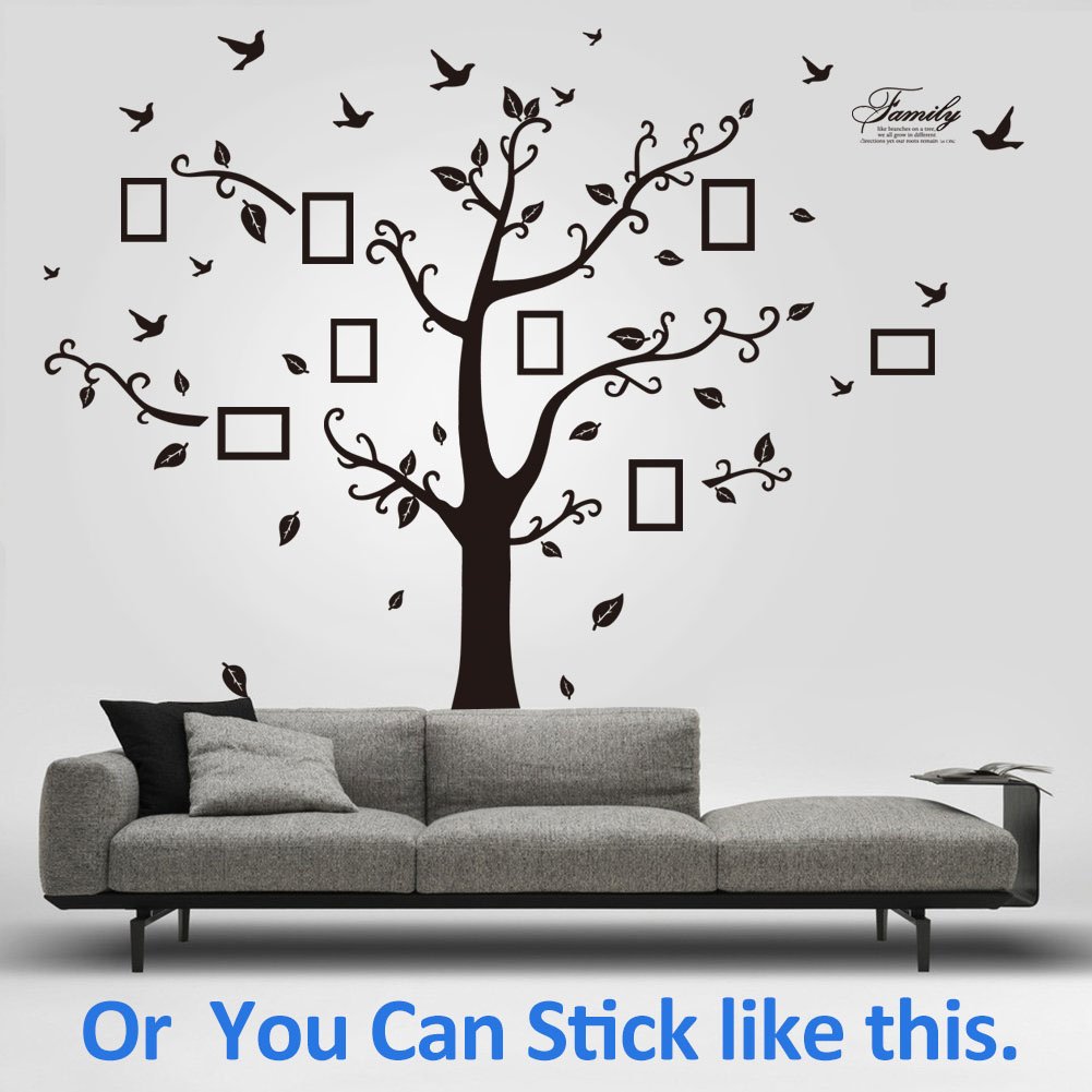 Amazon DaGou Huge 6 Ft h X 9 Ft w Memory Family Tree Amazon DaGou Huge 6 Ft h X 9 Ft w Memory Family Tree 1set DIY Flower Love World Art Decor Home Stickers Removable Vinyl Wall Decals