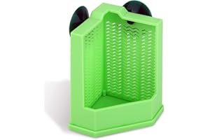 Amaezorx 1Pcs Bearded Dragon Feeder - Corner Wall-Mounted Reptile Food Dish for Tank, Anti-Escape Feeding Box for Hunting & T